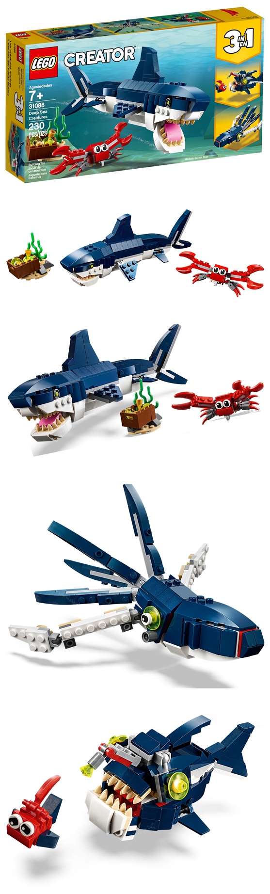 樂高 LEGO - 樂高 Creator 三合一創意大師系列 - 深海生物 31088-230pcs
