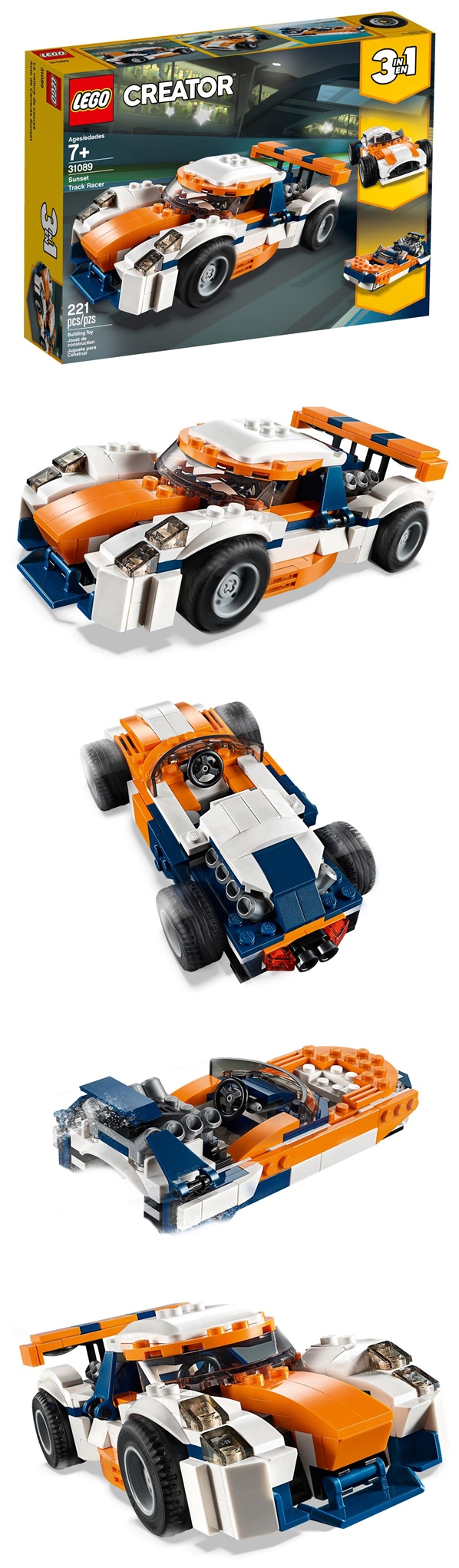 樂高 LEGO - 樂高 Creator 三合一創意大師系列 - 日落賽車 31089-221pcs