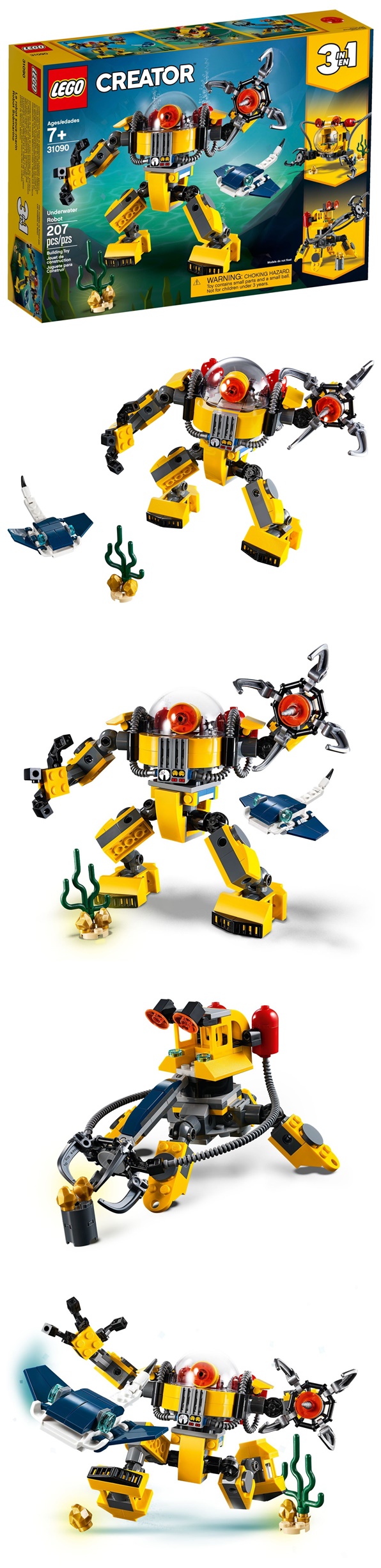 樂高 LEGO - 樂高 Creator 三合一創意大師系列 - 水底機器人 31090-207pcs