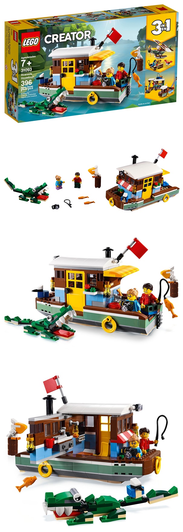 樂高 LEGO - 樂高 Creator 三合一創意大師系列 - 河邊船屋 31093-396pcs