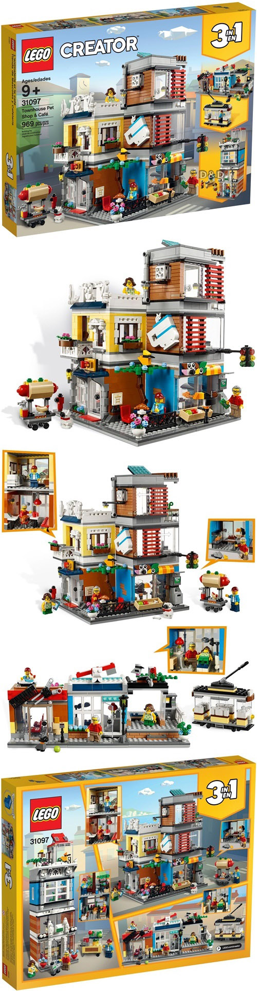 樂高 LEGO - 樂高 Creator 三合一創意大師系列 - Townhouse Pet Shop & Café 31097-969pcs