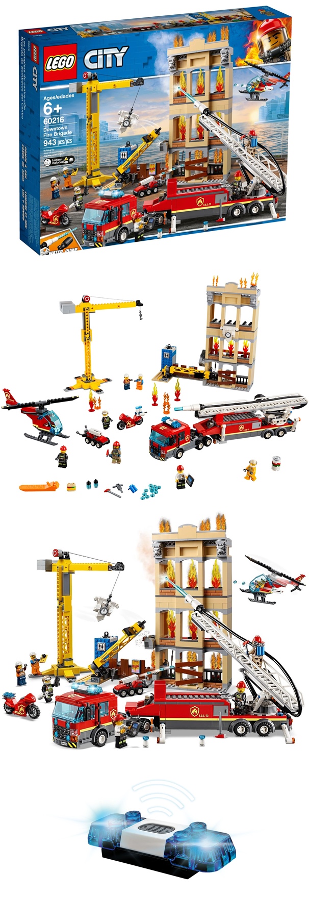 樂高 LEGO - 樂高 CITY 城市消防系列 - 市區消防隊 60216-943pcs