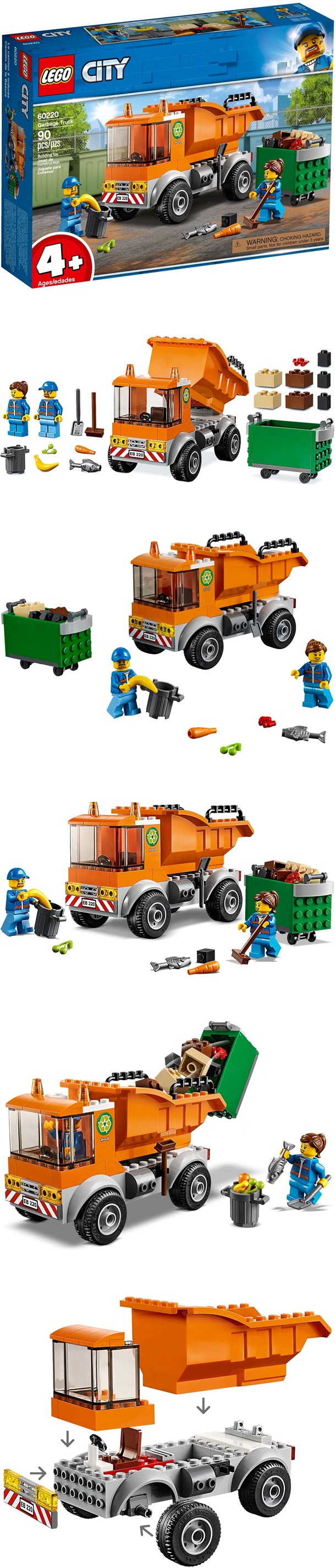 樂高 LEGO - 樂高 CITY 城市系列 - 垃圾車 60220-90pcs