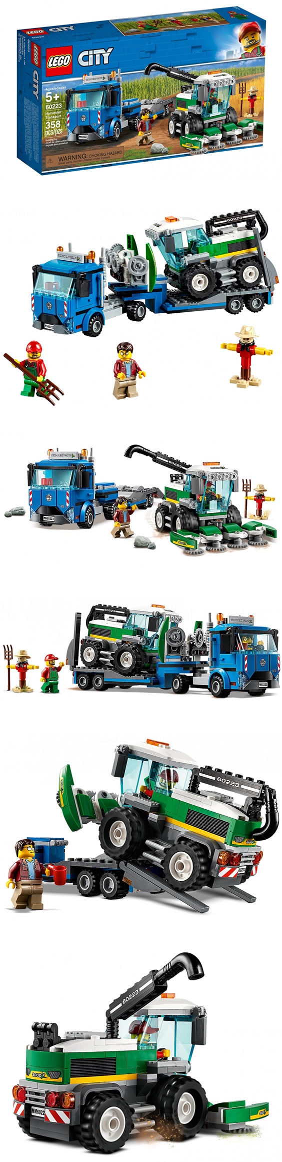 樂高 LEGO - 樂高 CITY 城市系列 - 收割機運輸車 60223-358pcs
