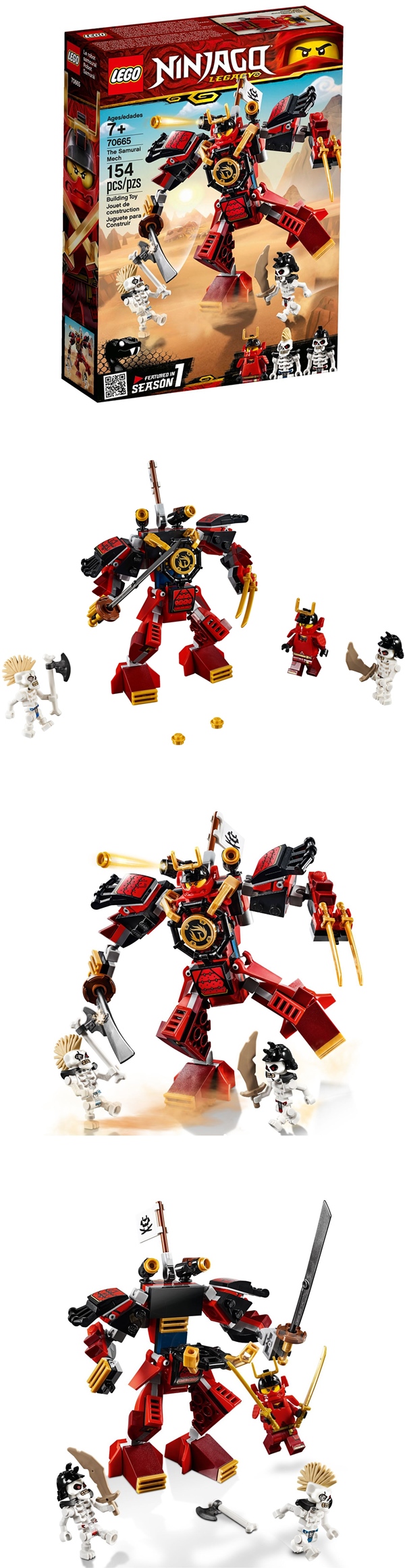 樂高 LEGO - 樂高 NINJAGO 旋風忍者系列 - 武士機械人 70665-154pcs