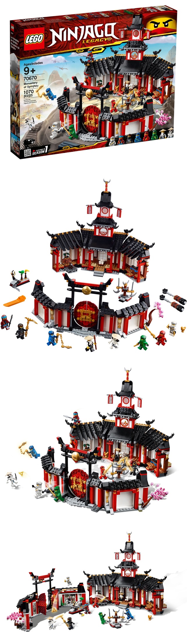 樂高 LEGO - 樂高 NINJAGO 旋風忍者系列 - 旋風忍術修道院 70670-1070pcs