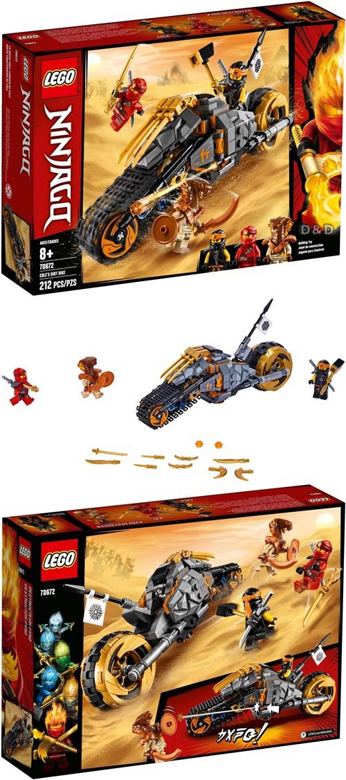 樂高 LEGO - 樂高 NINJAGO 旋風忍者系列 - 阿剛的越野摩托車 70672-212pcs