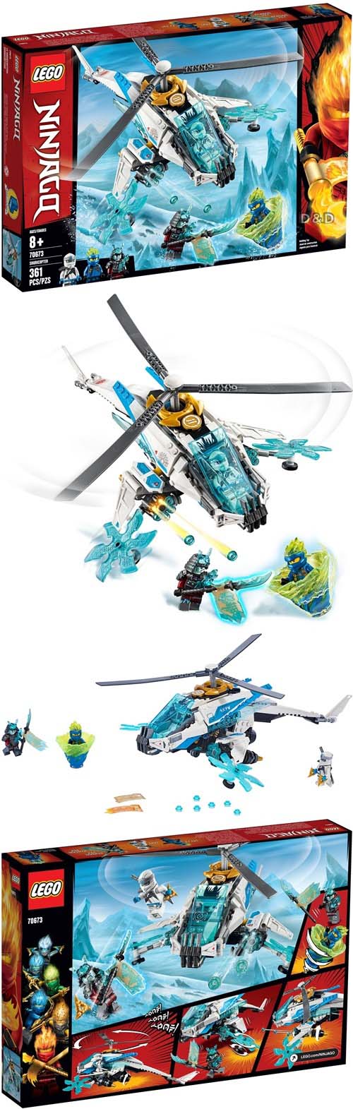 樂高 LEGO - 樂高 NINJAGO 旋風忍者系列 - 冰忍的直升機 70673-361pcs
