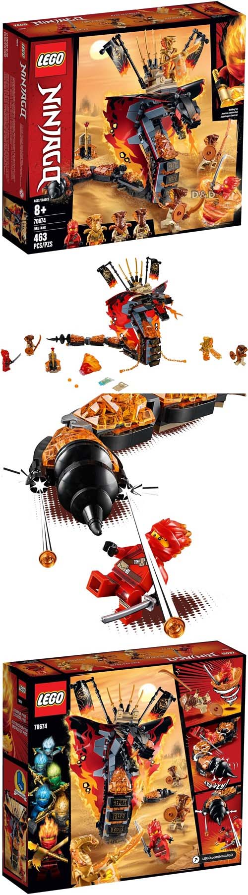 樂高 LEGO - 樂高 NINJAGO 旋風忍者系列 - 火焰牙 70674-463pcs