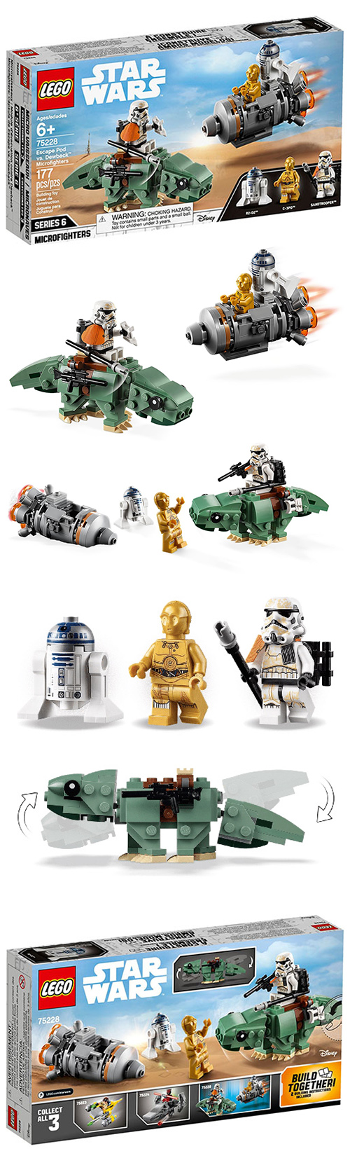 樂高 LEGO - 樂高 STAR WARS 星際大戰系列 - Escape Pod vs. Dewback™ Microfighters 75228-177pcs