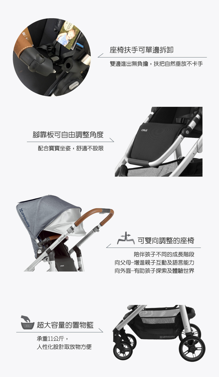 UPPAbaby - 單人推車-CRUZ-深灰色
