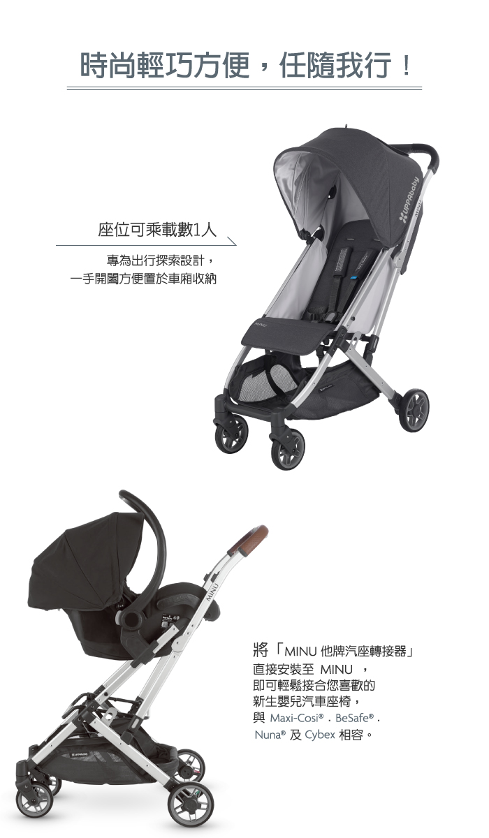UPPAbaby - 單人推車-MINU-藍綠色