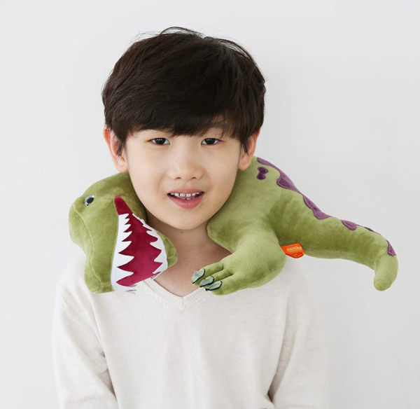 韓國 PROM - 恐龍造型枕-藍色三角龍 (36*34CM)