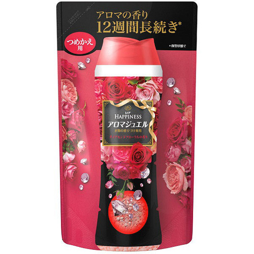 日本 P&G - 洗衣芳香顆粒補充包(香香豆)-鑽石玫瑰香(紅)-455ml