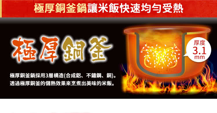 日本 IRIS OHYAMA - 極厚銅釜 IH分離式電子鍋-經典紅