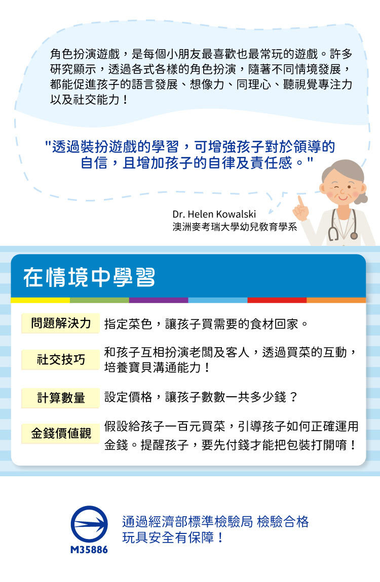 美國瑪莉莎 Melissa & Doug - MD 玩食趣 - 超市購物玩具籃