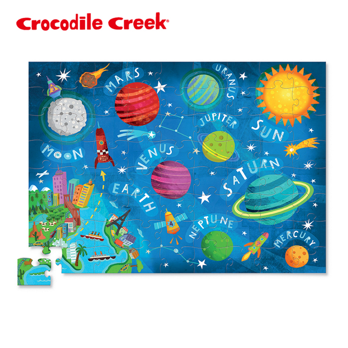 Crocodile Creek - 遊樂學習拼圖系列-太空世界 (72片)-6歲以上