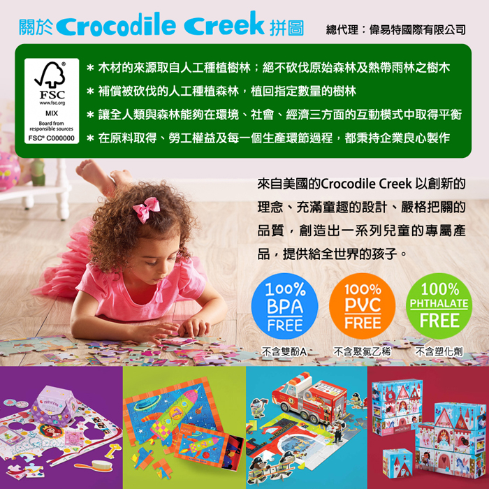 Crocodile Creek - 趣味六面方塊拼圖系列-女孩夢想屋-3歲以上