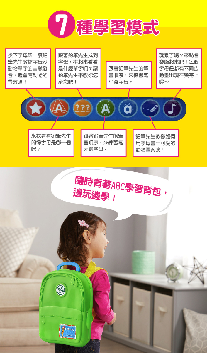 LeapFrog美國跳跳蛙 - ABC 學習背包