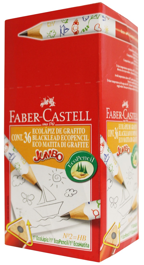 輝柏 FABER-CASTELL - 3/4學齡大三角鉛筆(盒裝36支入) -3歲