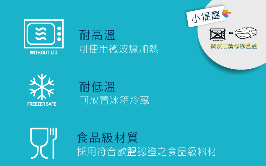 法國MAPED - 輕鬆開兒童子母餐盒-聰明藍-1.78L