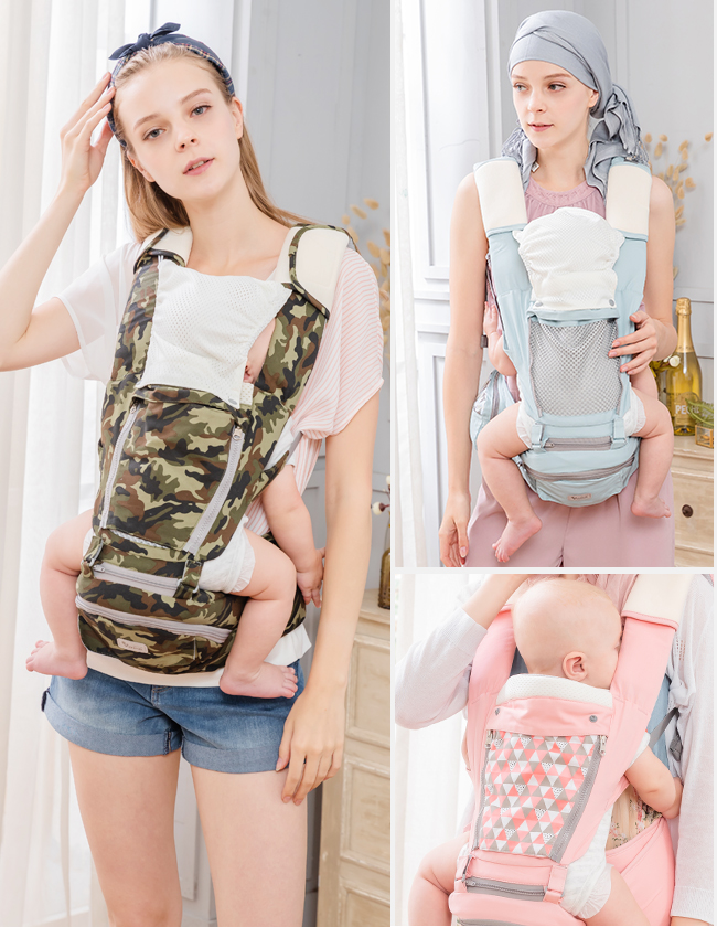 YODA - YoDa 全配花色透氣儲物座椅式揹帶-全配款-靚迷彩-3M~36M (約20kg)