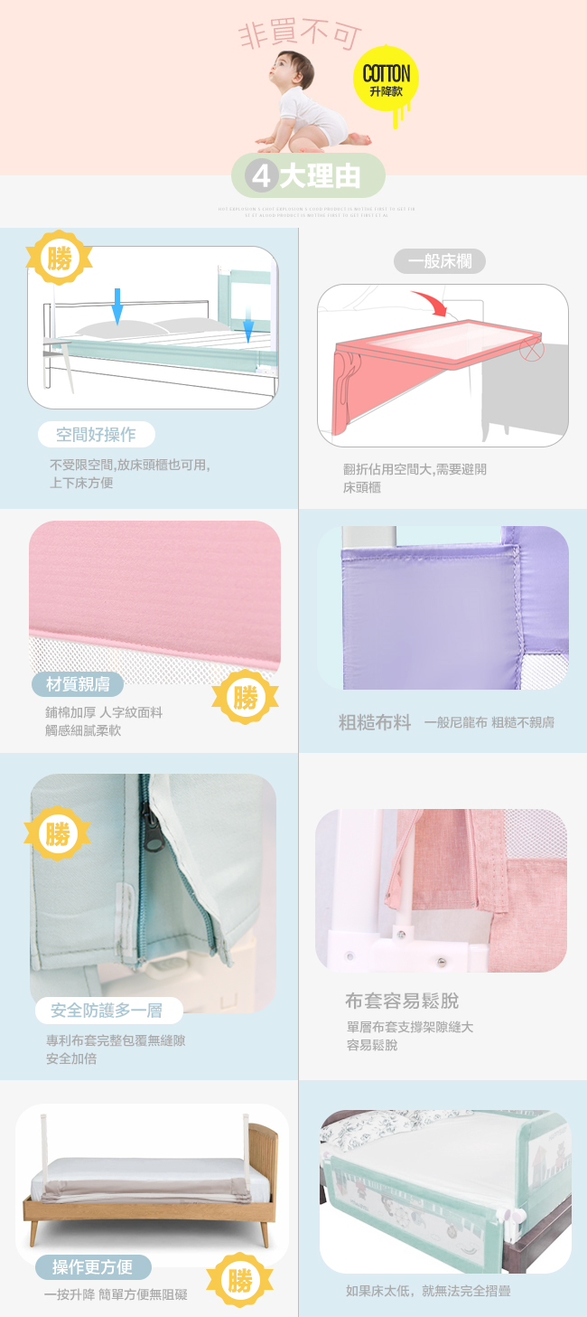 YODA - 垂直升降床邊護欄-果實灰