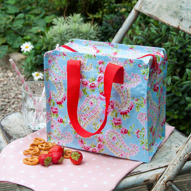 英國 Rex London - 學生上學最佳多功能環保便當袋/野餐袋/手提袋/萬用袋-佩斯里玫瑰