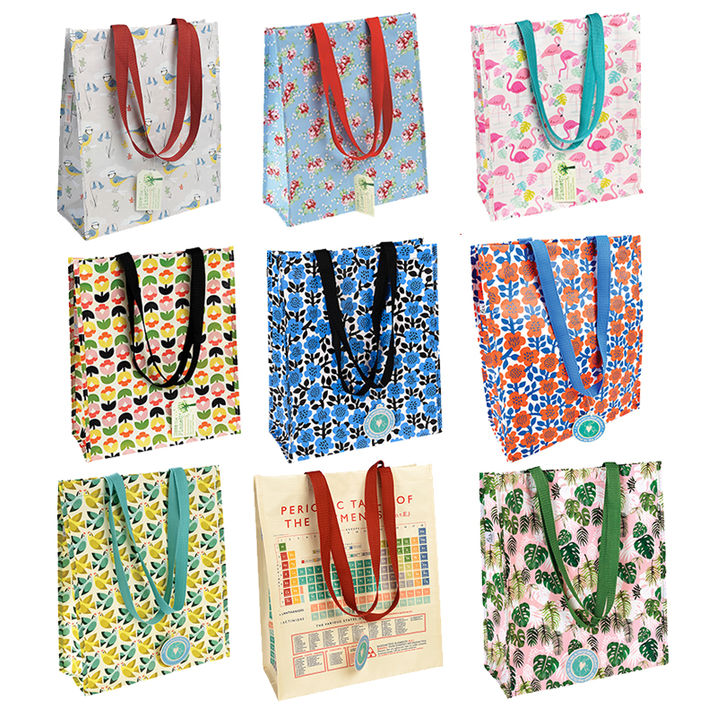 英國 Rex London - 環保多功能購物袋/萬用袋-紅底白點