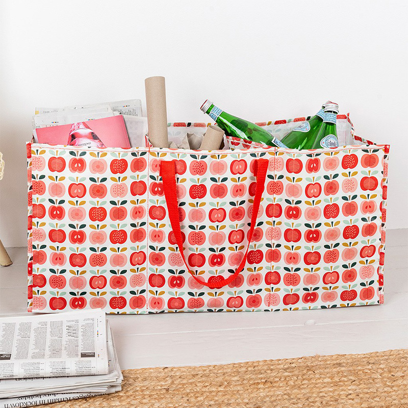 英國 Rex London - 玩具/衣物/垃圾回收 多功能防水環保收納袋/萬用袋/分隔袋-紅蘋果