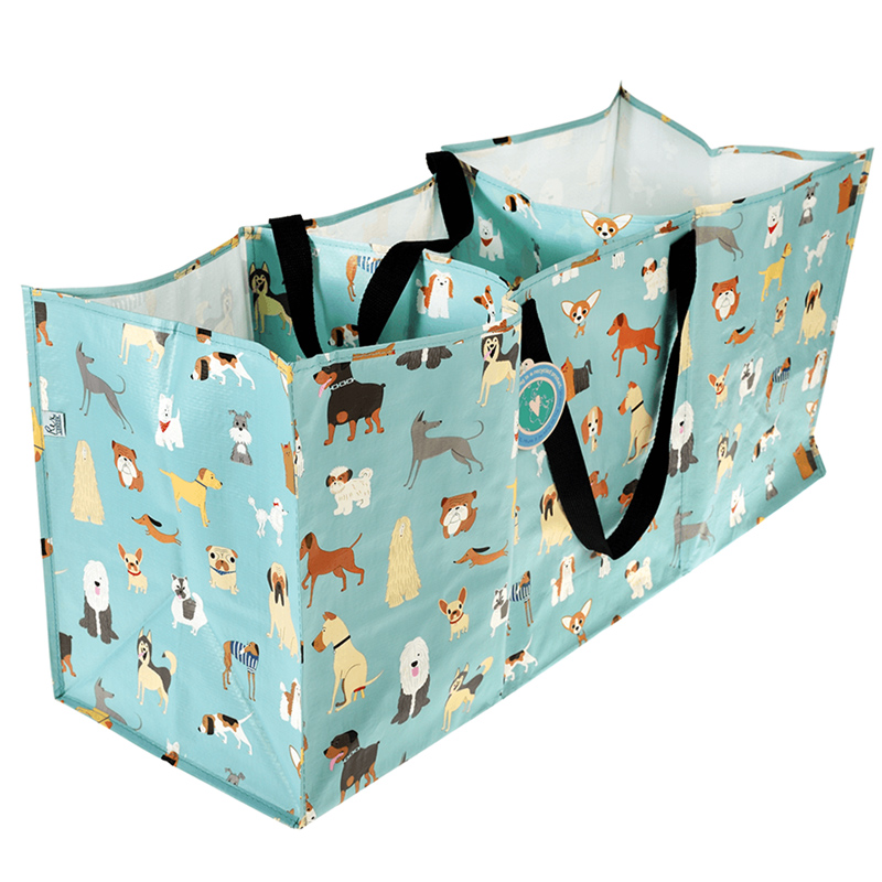 英國 Rex London - 玩具/衣物/垃圾回收 多功能防水環保收納袋/萬用袋/分隔袋-萌狗樂園