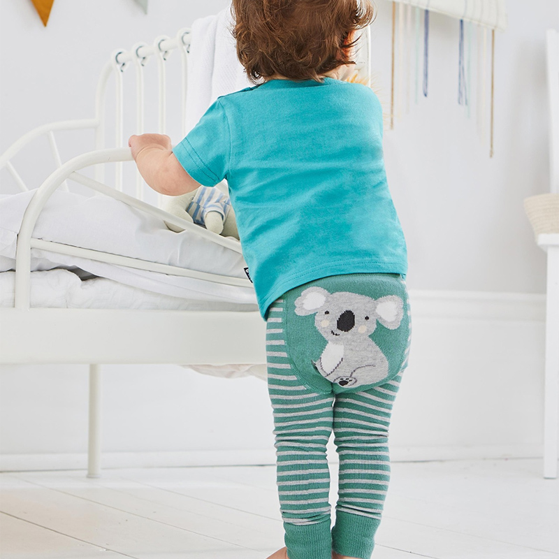 英國 JoJo Maman BeBe - 嬰幼兒屁屁圖案內搭褲/保暖襪-無尾熊