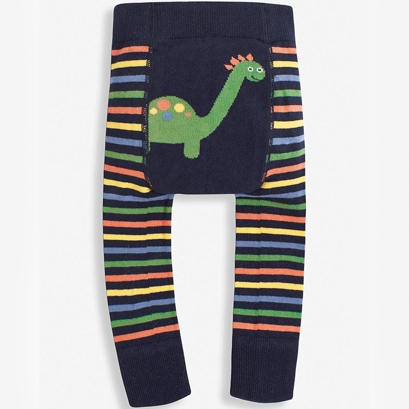 英國 JoJo Maman BeBe - 嬰幼兒屁屁圖案內搭褲/保暖襪-彩虹雷龍