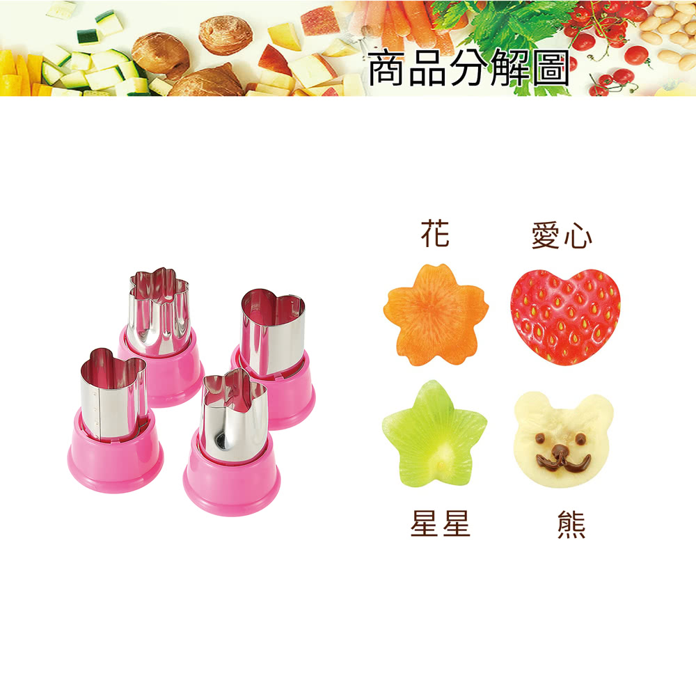日本下村工業 Shimomura - 蔬果餅乾造型烘焙模具 FV-623