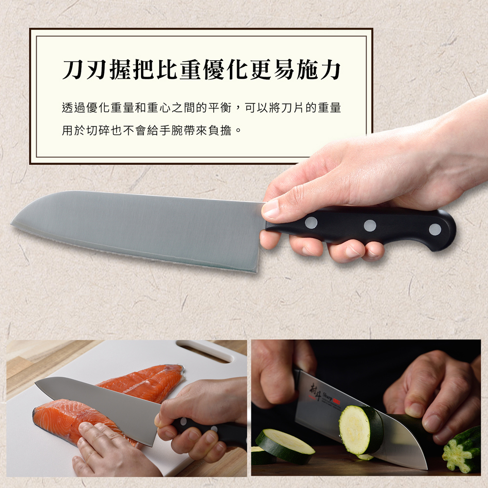 日本下村工業 Shimomura - 燕三条村斗Sharp 系列三德刀16.5cm