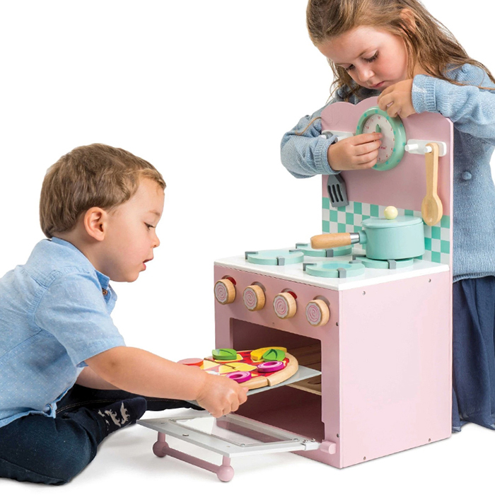 英國 Le Toy Van - 角色扮演 - 烤箱瓦斯爐小廚師大型玩具組 (夢幻公主粉)