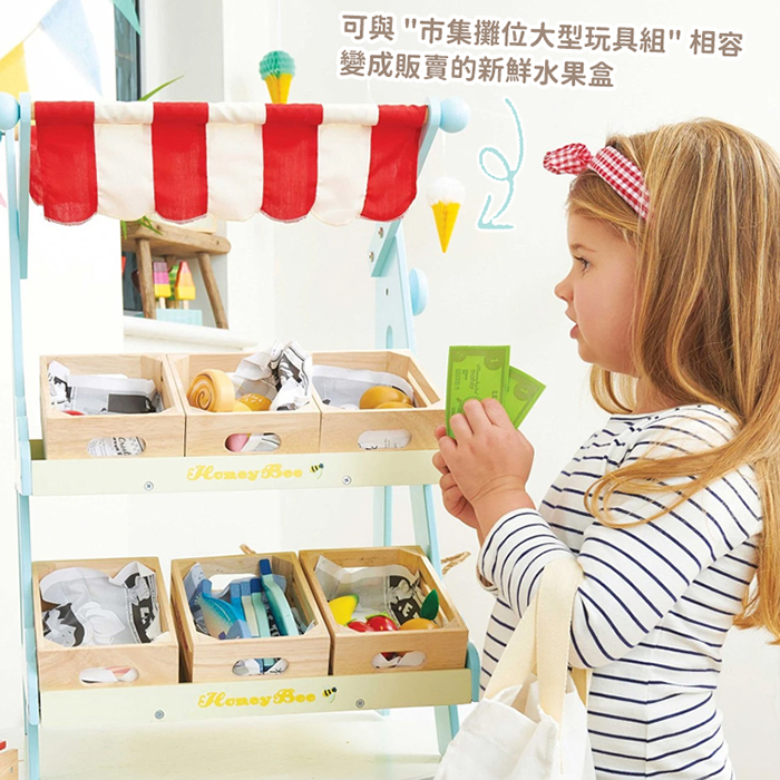 英國 Le Toy Van - 角色扮演 - 蘋果西洋梨水果盒玩具組