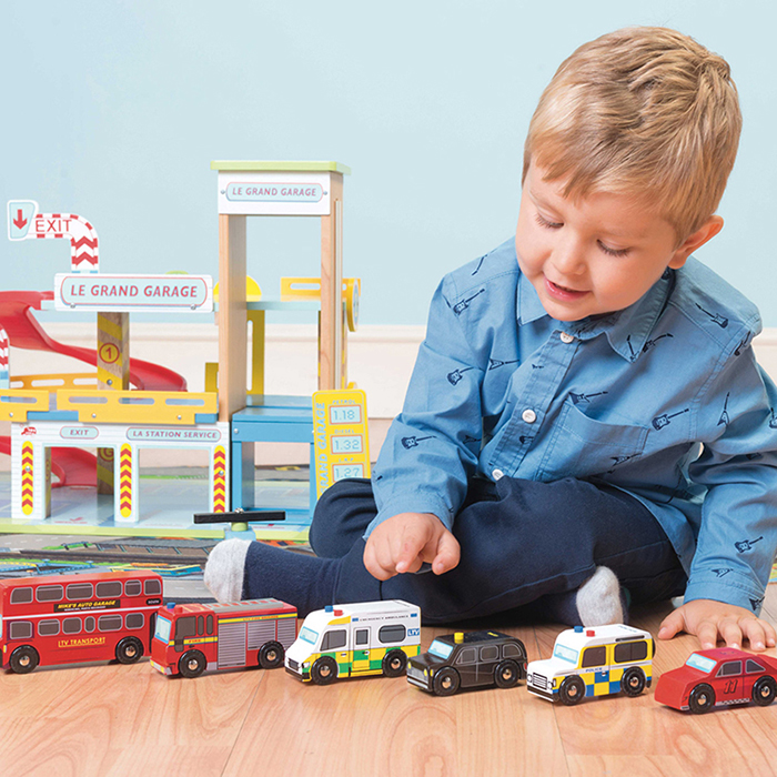 英國 Le Toy Van - 倫敦交通工具車車玩具組