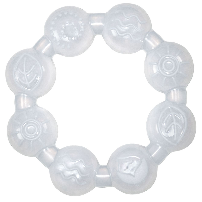 美國 green sprouts - 小綠芽食品等級環狀食品安全等級矽膠固齒器-霧面手項鍊造型