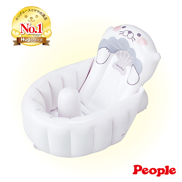 日本 People - LaccoHug海獺造型充氣式澡盆