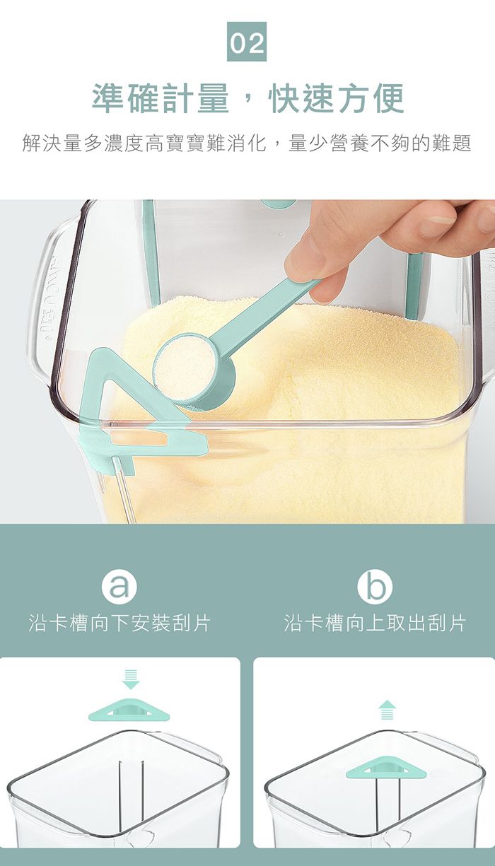 ANKOU LIFE安酷生活 - 一鍵搞定防滑刮平奶粉罐 避光款 (附贈勺子+掛具+三角刮平片 )-2300ml