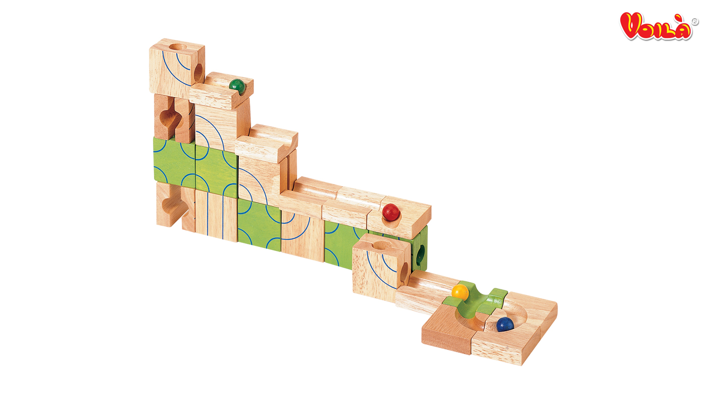 泰國 Voila - 滑道積木盤-3~99歲