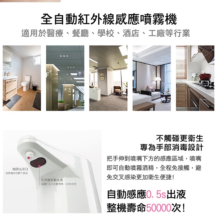 ANKOU LIFE安酷生活 - 【全自動智慧感應】紅外線自動酒精噴霧機