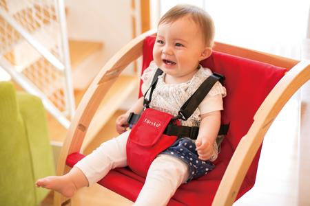 日本 farska - 實木陪伴成長椅│一生モノの椅子-珊瑚紅