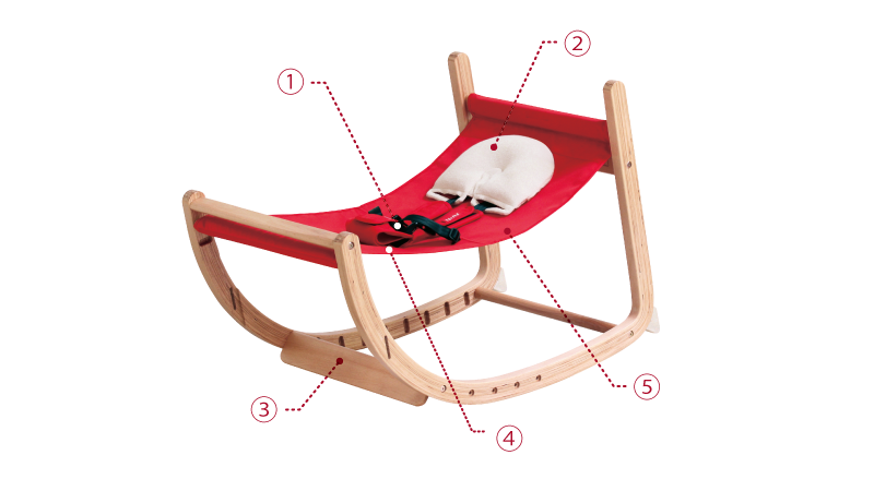 日本 farska - 實木陪伴成長椅│一生モノの椅子-珊瑚紅