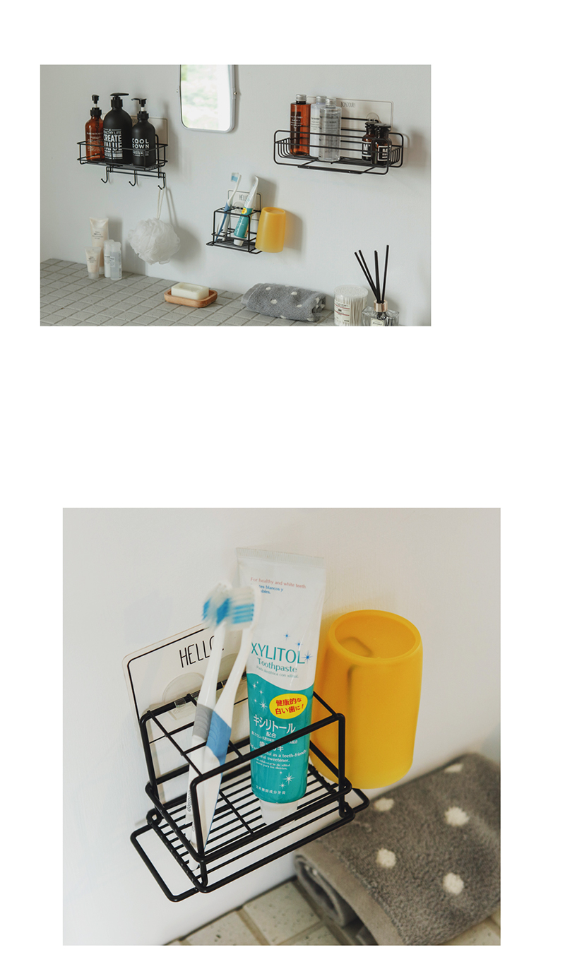 完美主義 Peachy Life - 台灣製烤漆簡約牙刷架-Refix 無膠痕利酷貼