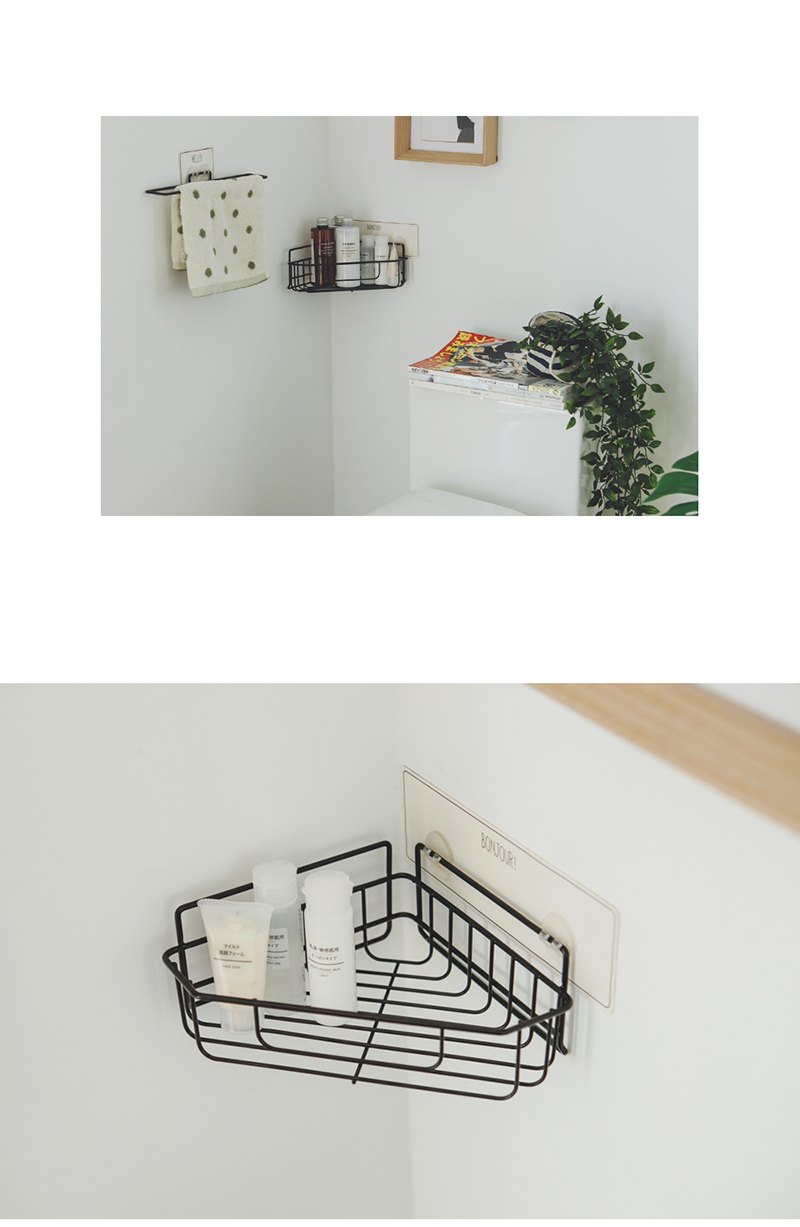 完美主義 Peachy Life - 台灣製烤漆轉角置物架-Refix 無膠痕利酷貼