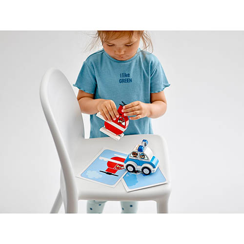 樂高 LEGO - 樂高積木 LEGO《 LT10957 》Duplo 得寶系列 -消防直升機 & 警車-14pcs