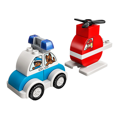 樂高 LEGO - 樂高積木 LEGO《 LT10957 》Duplo 得寶系列 -消防直升機 & 警車-14pcs