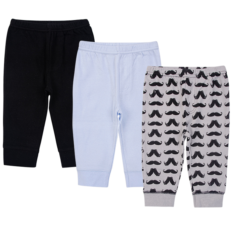 美國 Luvable Friends - 甜蜜寶貝100%純棉嬰幼兒長褲3件組-鬍子國王